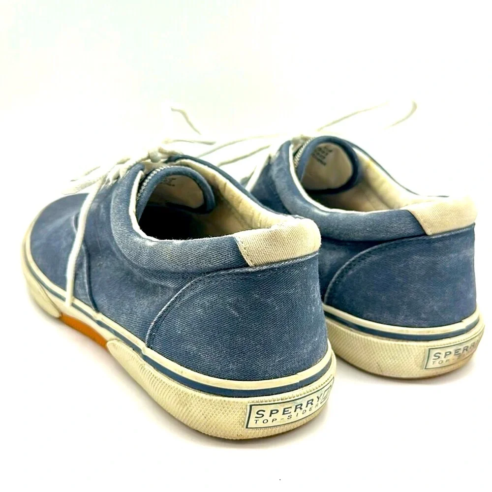Sperry Top Sider Shoes Mens 11M Halyard CVO Sneakers 1772905 Blue Canvas Lace Up
